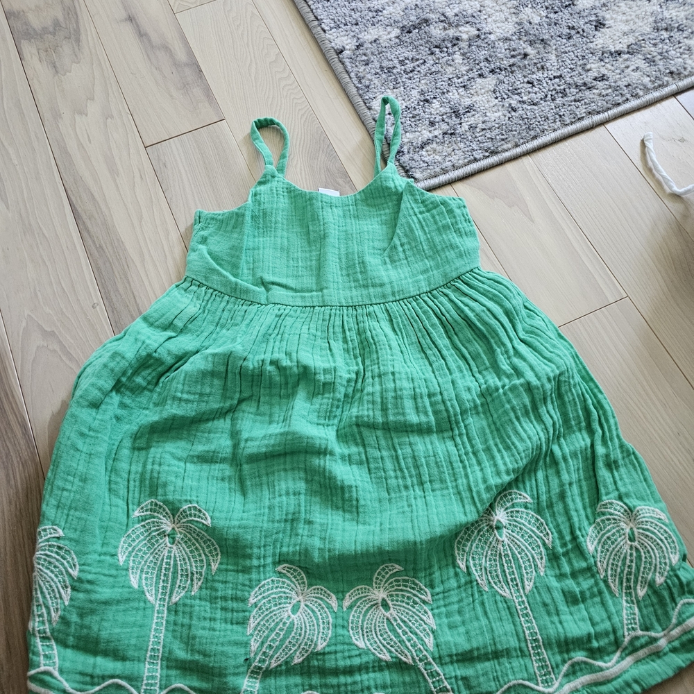 GAP Green Kids Dress 3T with Palm Tree Design